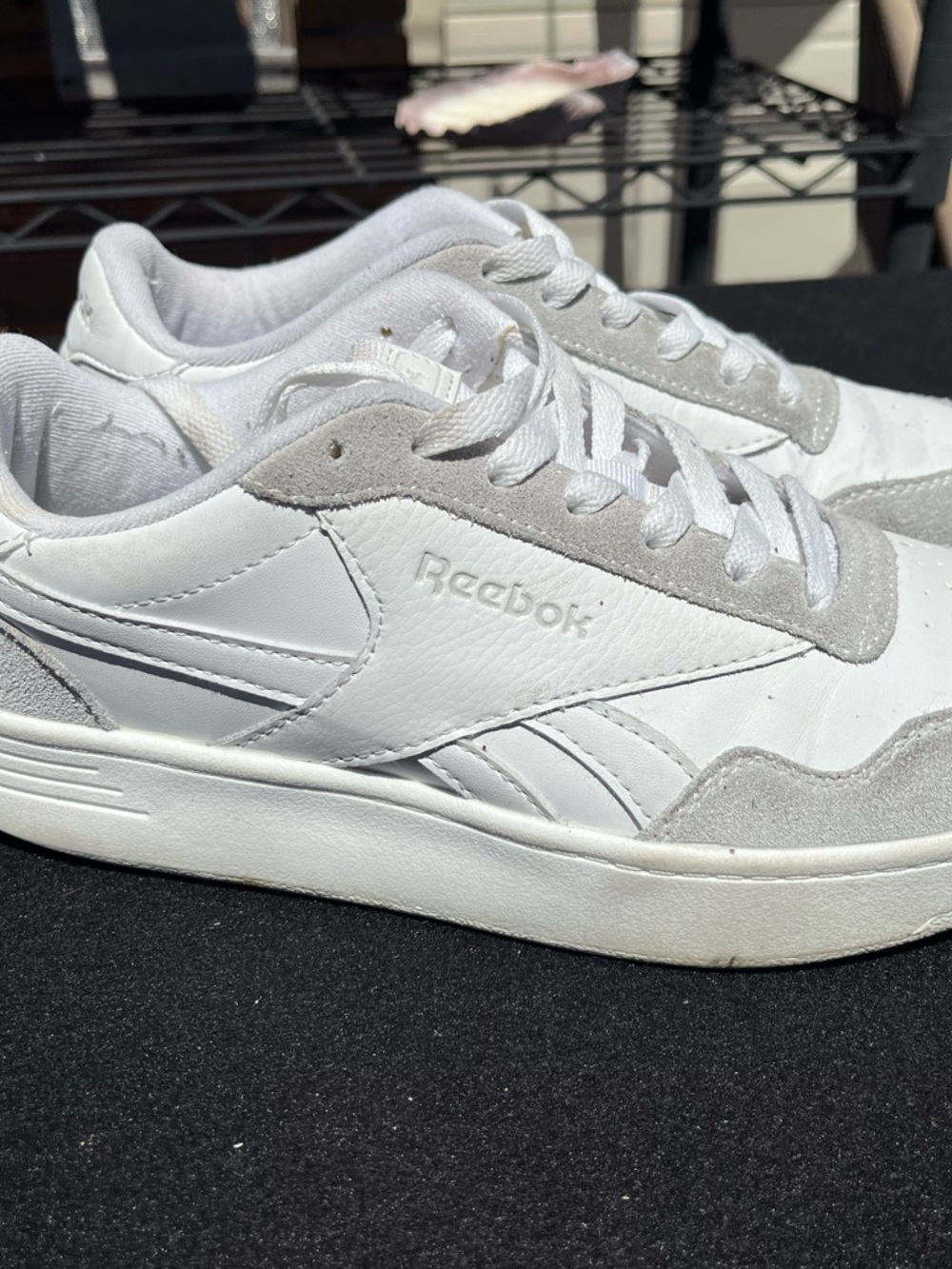 Reebok Men's White & Light Gray Low-Top Sneakers